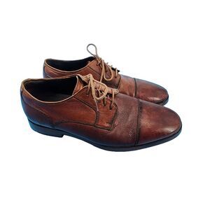 Cole Haan Shoes Mens Brown Leather Lace Up Cap Toe Oxfords Size 8.5M‎ Grande